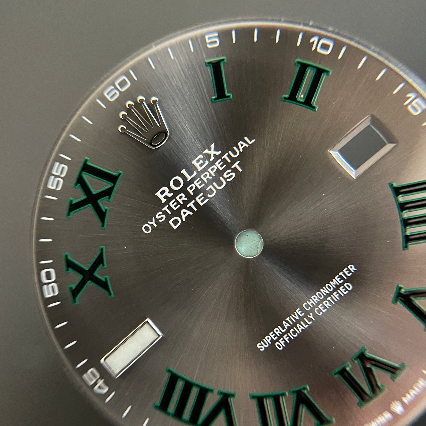 Rhodium Numerals 126334 & 126300 Datejust 41mm Dial - Original (Wimbledon)