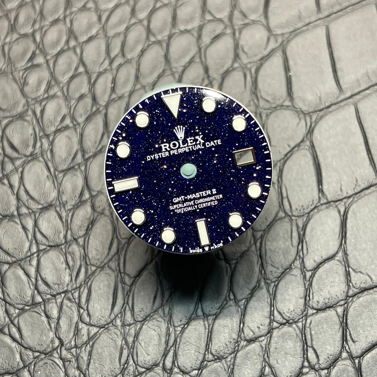 Custom Handmade Adventurine Blue Dial for GMT Master II