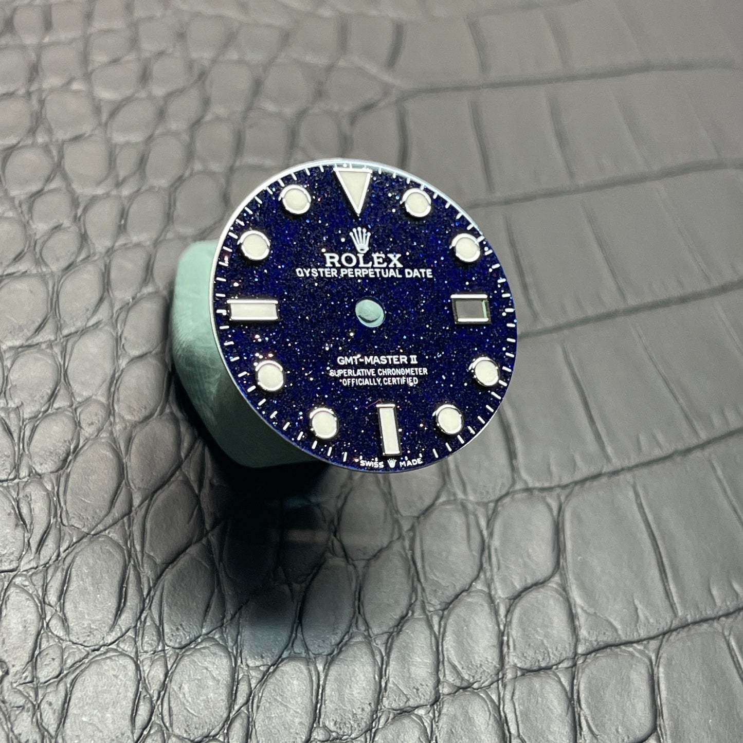 Custom Handmade Adventurine Blue Dial for GMT Master II