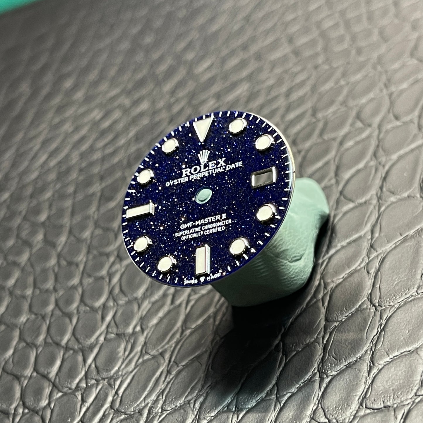 Custom Handmade Adventurine Blue Dial for GMT Master II