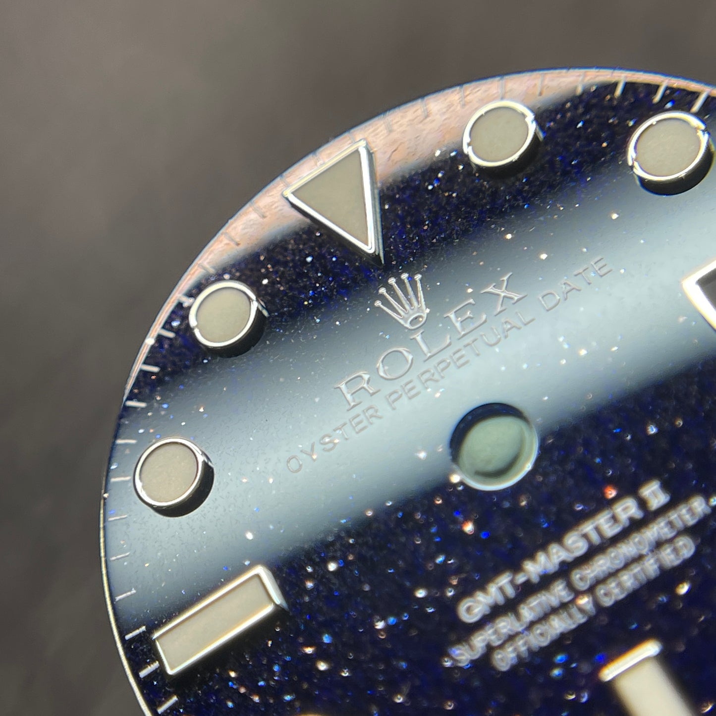Custom Handmade Adventurine Blue Dial for GMT Master II