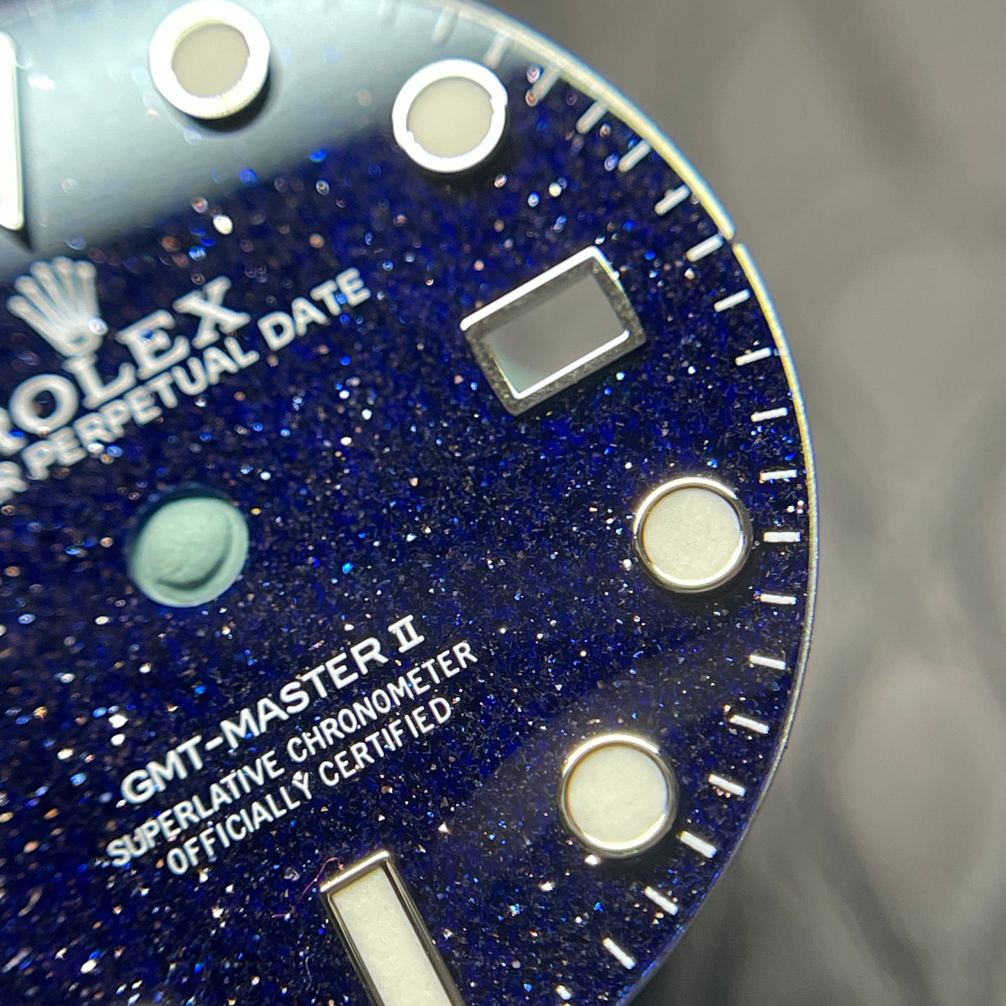Custom Handmade Adventurine Blue Dial for GMT Master II