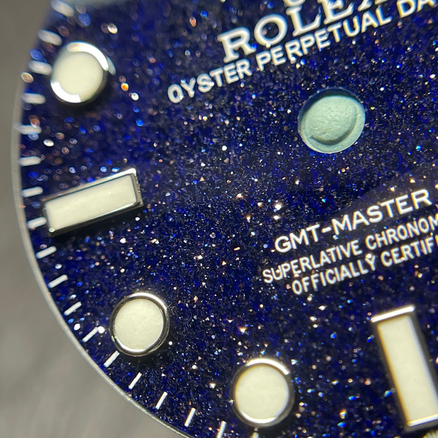 Custom Handmade Adventurine Blue Dial for GMT Master II