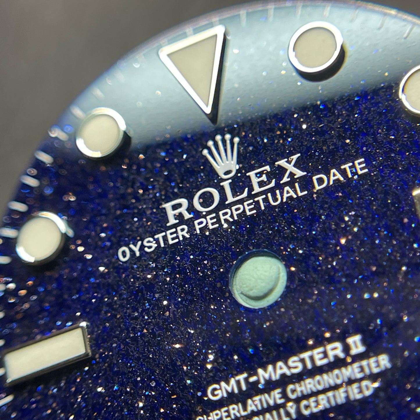 Custom Handmade Adventurine Blue Dial for GMT Master II
