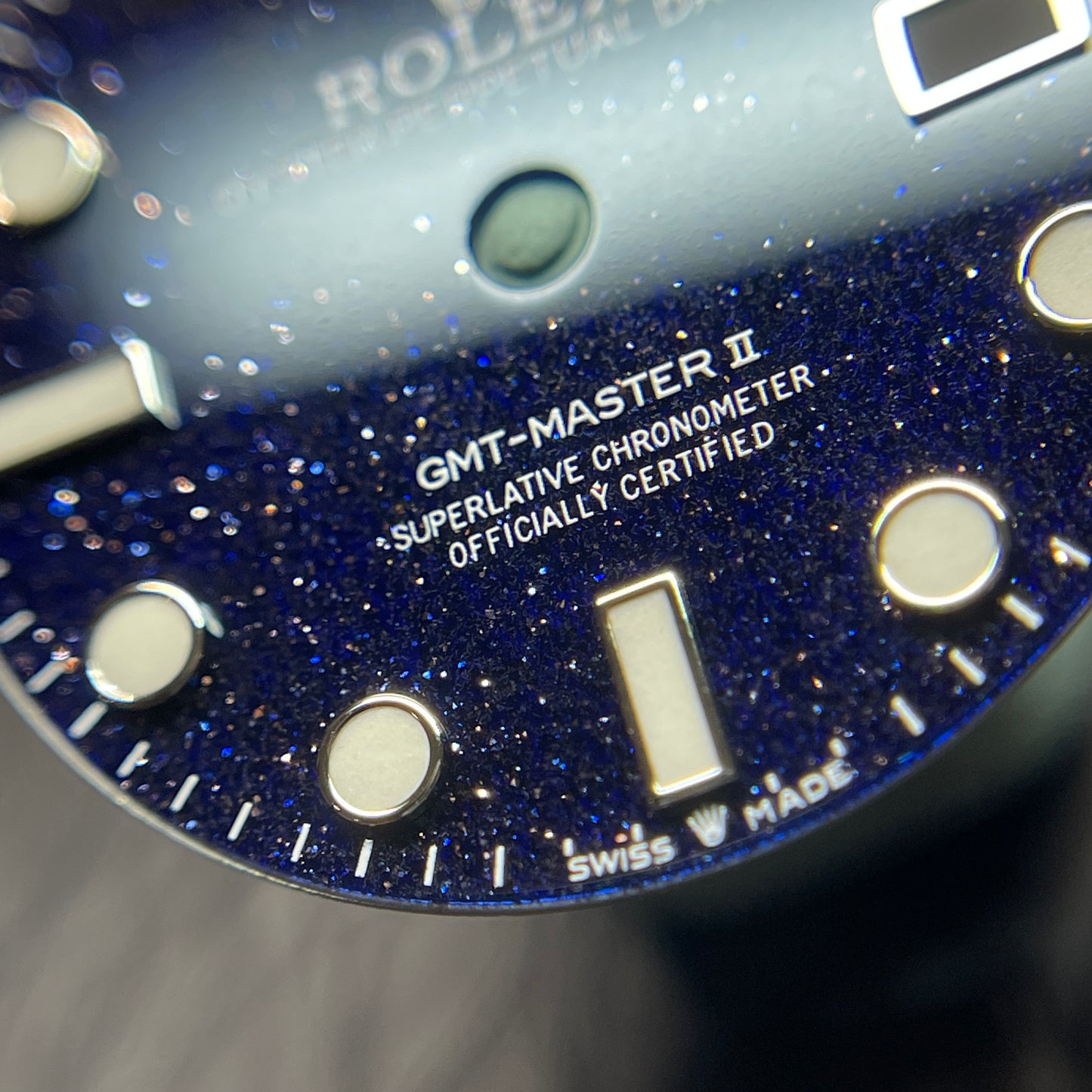 Custom Handmade Adventurine Blue Dial for GMT Master II