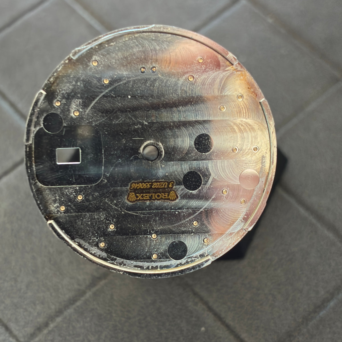 Damaged Authentic Silver Pink Index Dial for Rolex Datejust 41mm (Ref. 126331)
