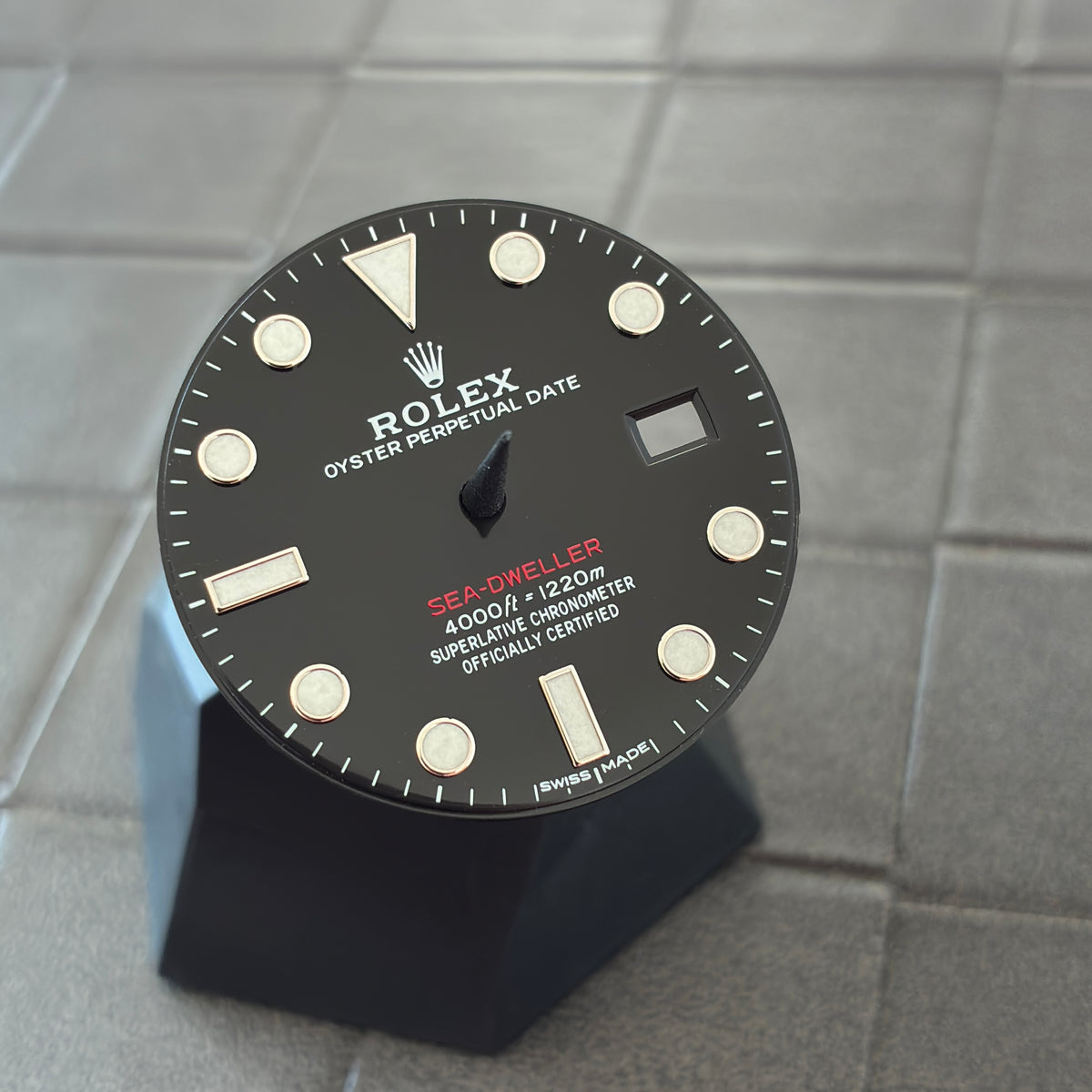 Authentic Black Dial (Red Text) for Rolex Sea-Dweller Model (Ref. 126600)