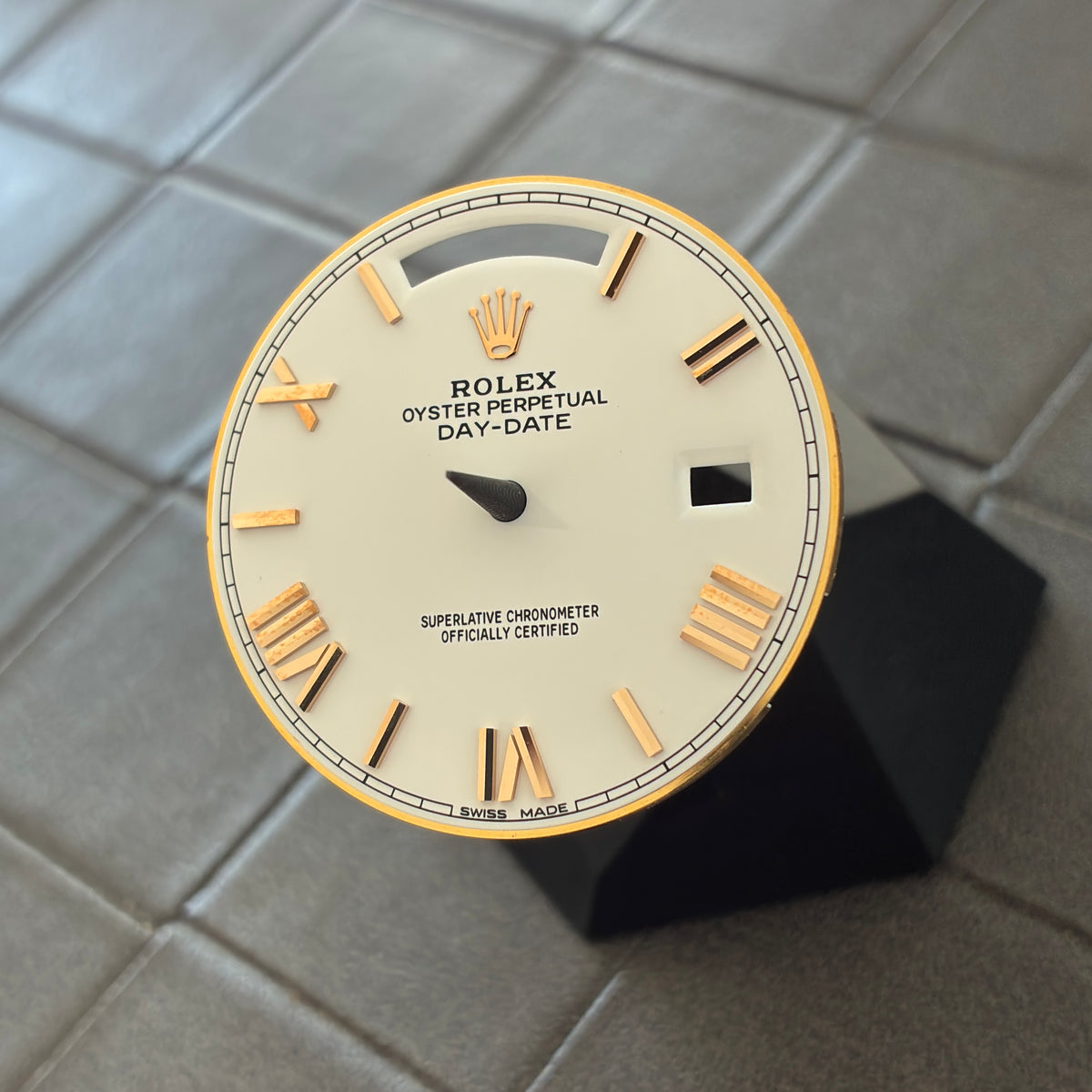 Authentic White Dial with Yellow Gold Roman Numerals for Rolex Daydate 40mm (Ref. 228238)
