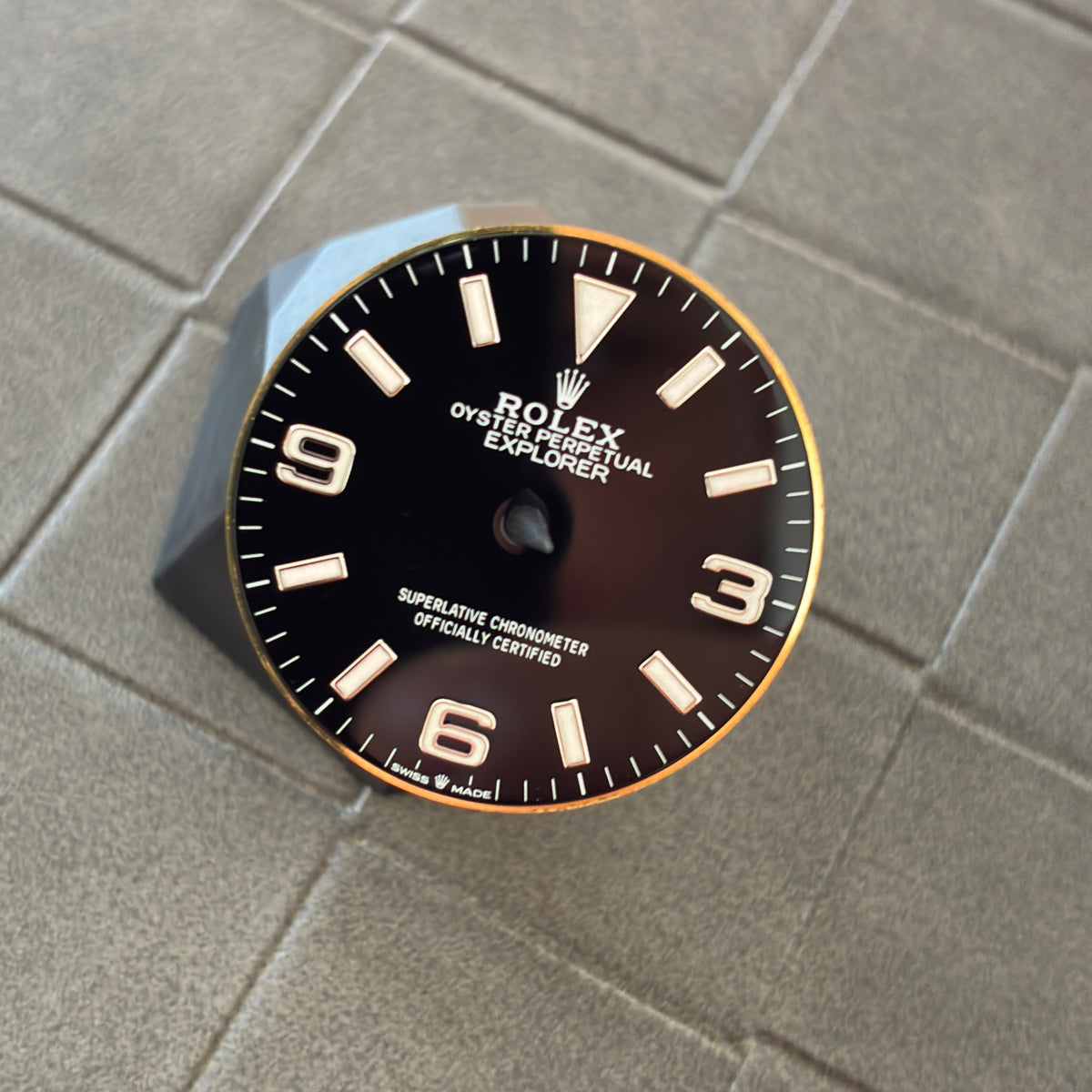 Authentic Black Dial for Rolex Explorer I 36mm (Ref. 124270)