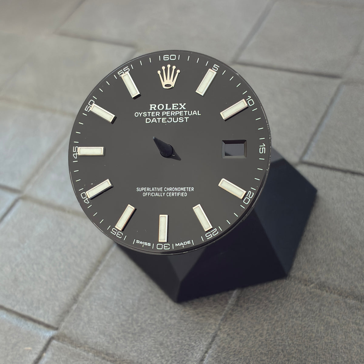 USED Authentic Black Index Dial for Datejust 41mm (Reference 126300/126334)