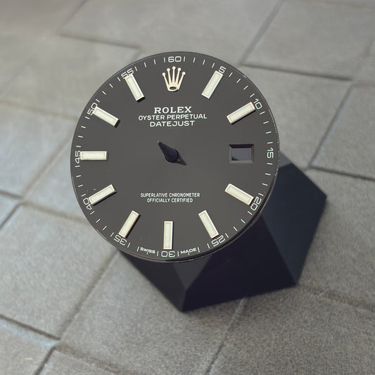 USED Authentic Black Index Dial for Datejust 41mm (Reference 126300/126334)