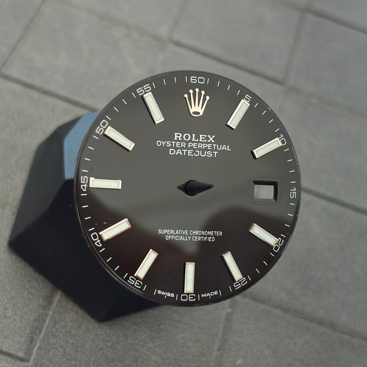 USED Authentic Black Index Dial for Datejust 41mm (Reference 126300/126334)