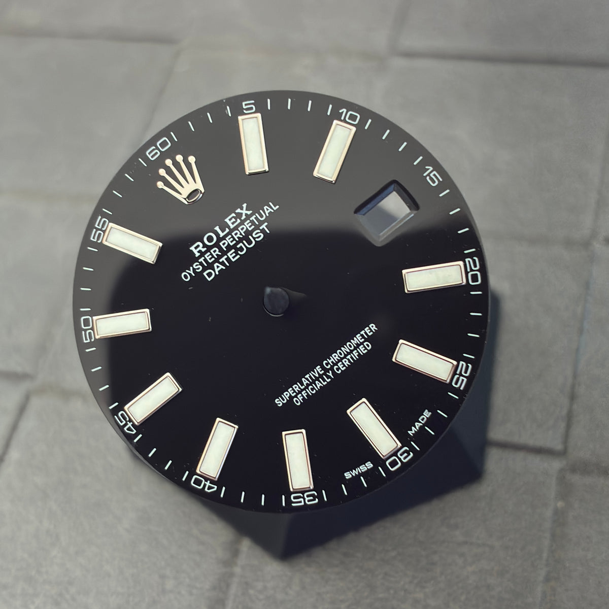 Authentic Black Index Dial for Datejust 41mm (Reference 116300/116334)