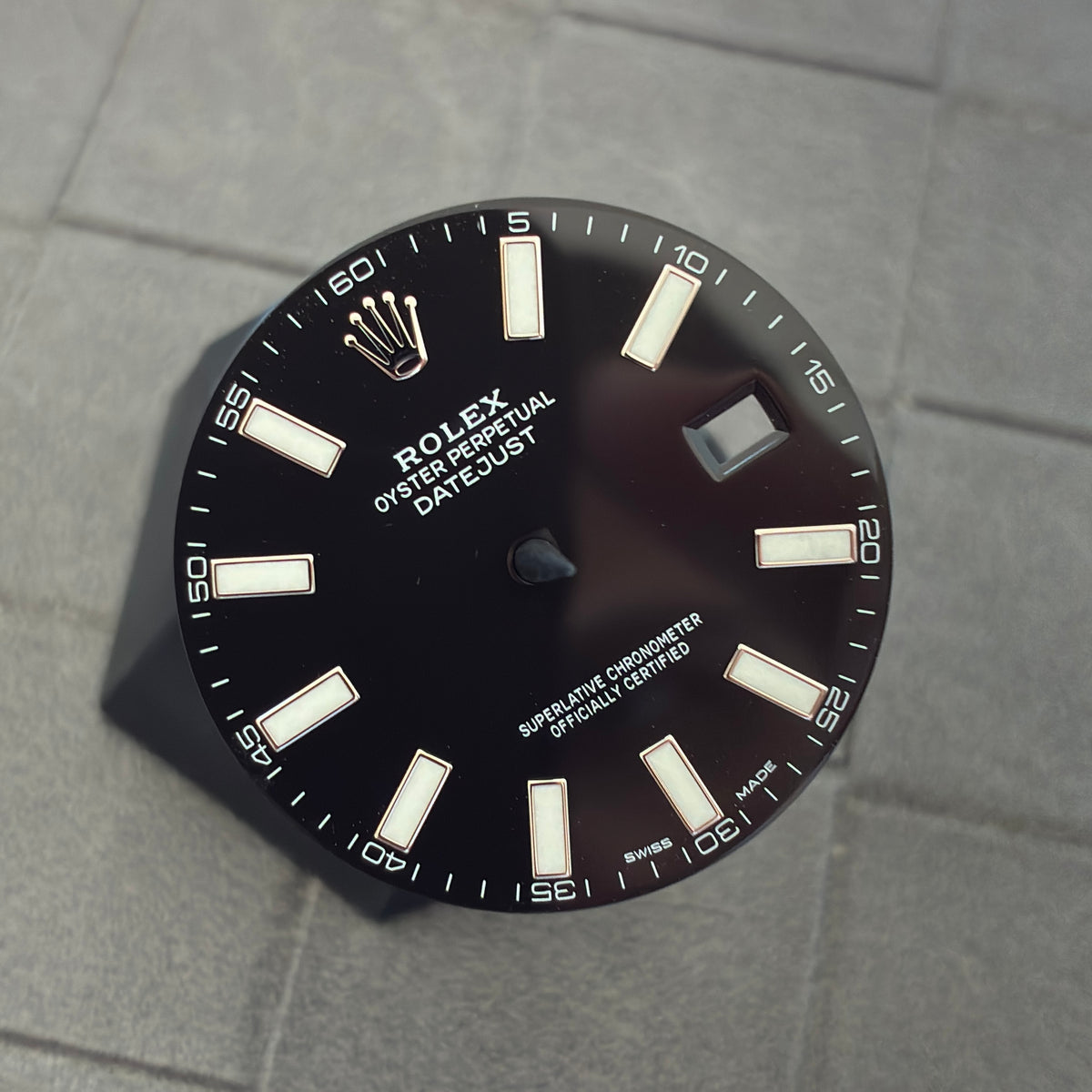 Authentic Black Index Dial for Datejust 41mm (Reference 116300/116334)
