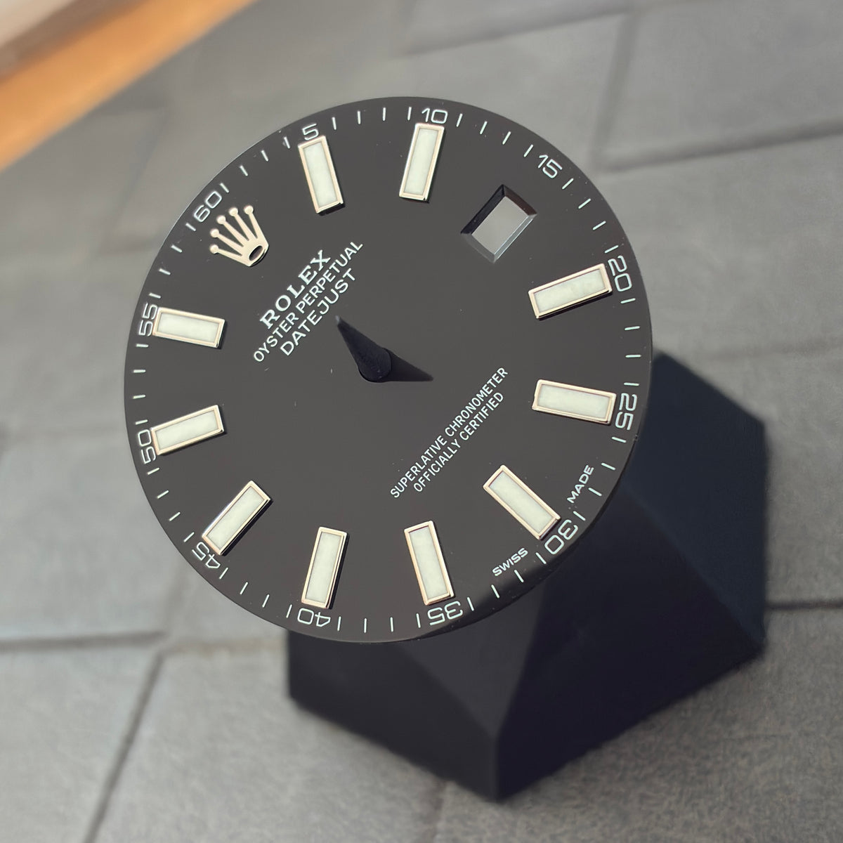 Authentic Black Index Dial for Datejust 41mm (Reference 116300/116334)