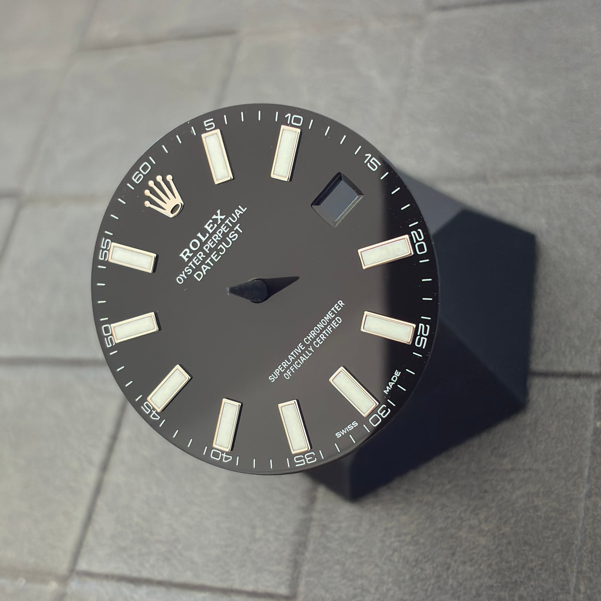Authentic Black Index Dial for Datejust 41mm (Reference 116300/116334)