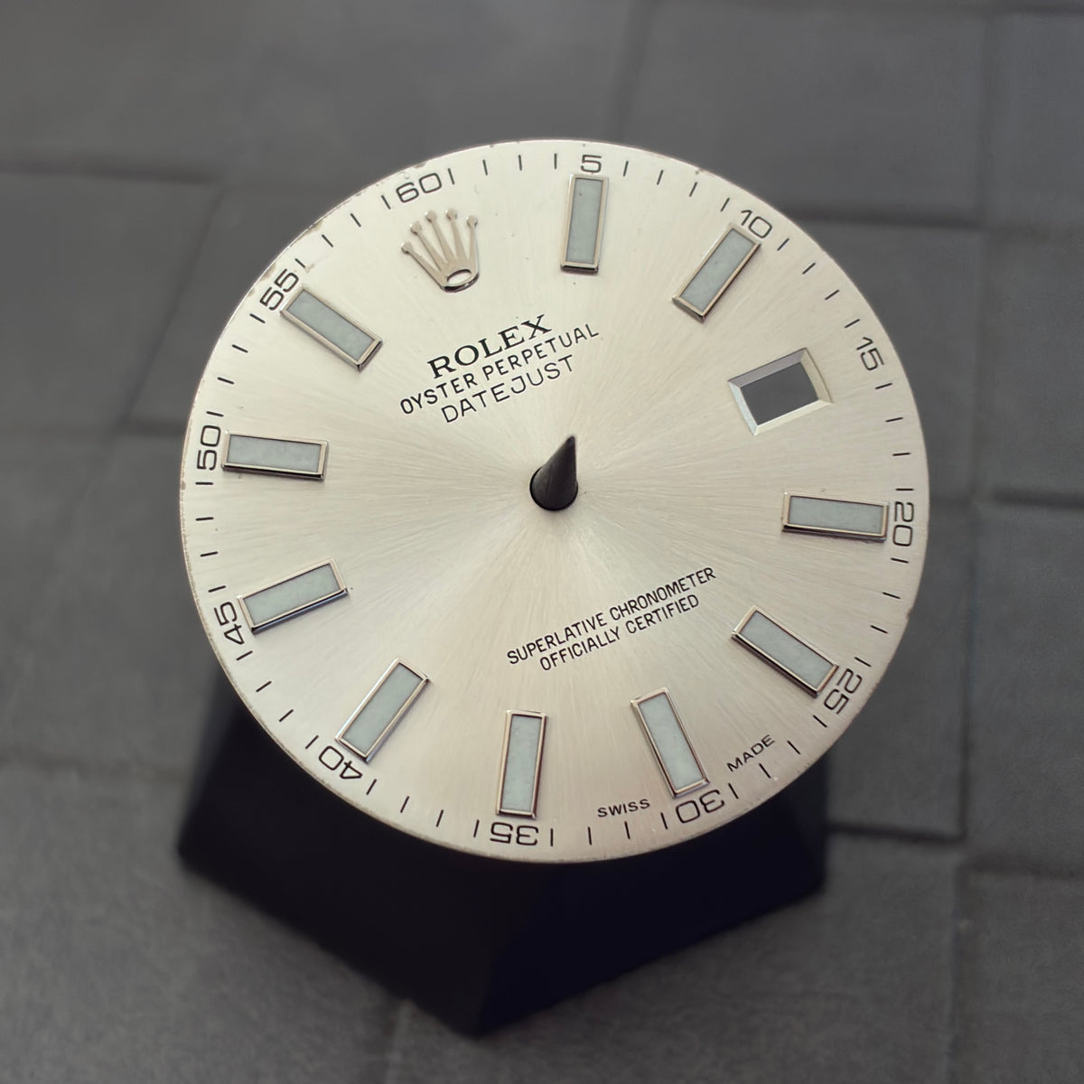Used Authentic Silver Index Dial for Datejust 41mm (Reference 116300/116334)