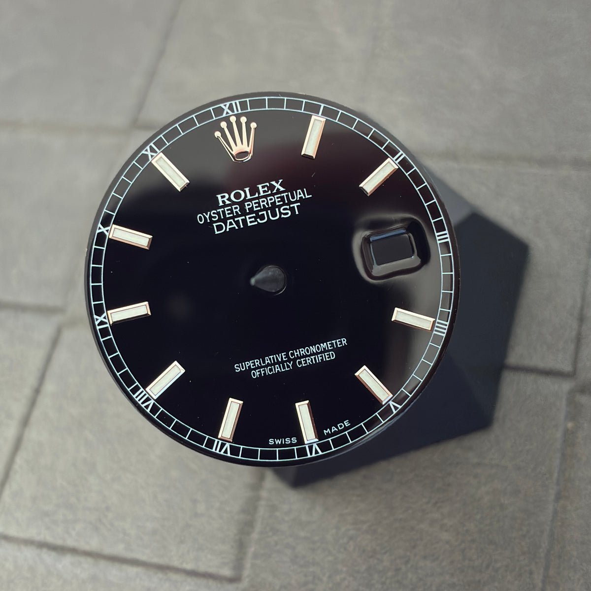 Authentic Black Index Dial for Datejust 36mm (Reference 116234/116200)