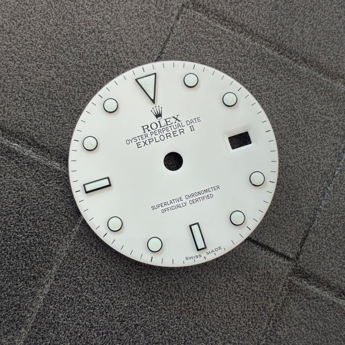 Authentic White Index Dial for Explorer II (Ref. 16570)