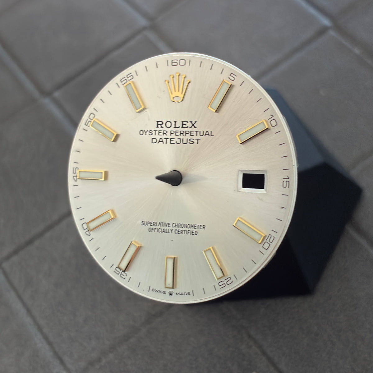 Damaged Authentic Silver Pink Index Dial for Rolex Datejust 41mm (Ref. 126331)