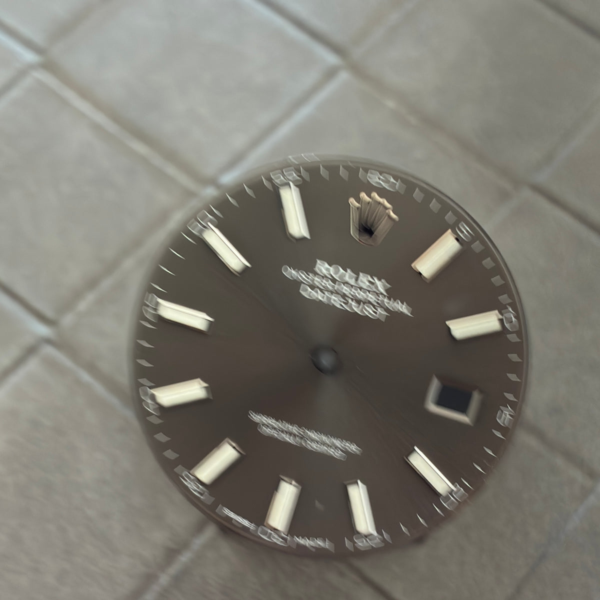 USED Authentic Rhodium Grey Index Dial for Rolex Datejust 41mm (Ref. 126300/126334)