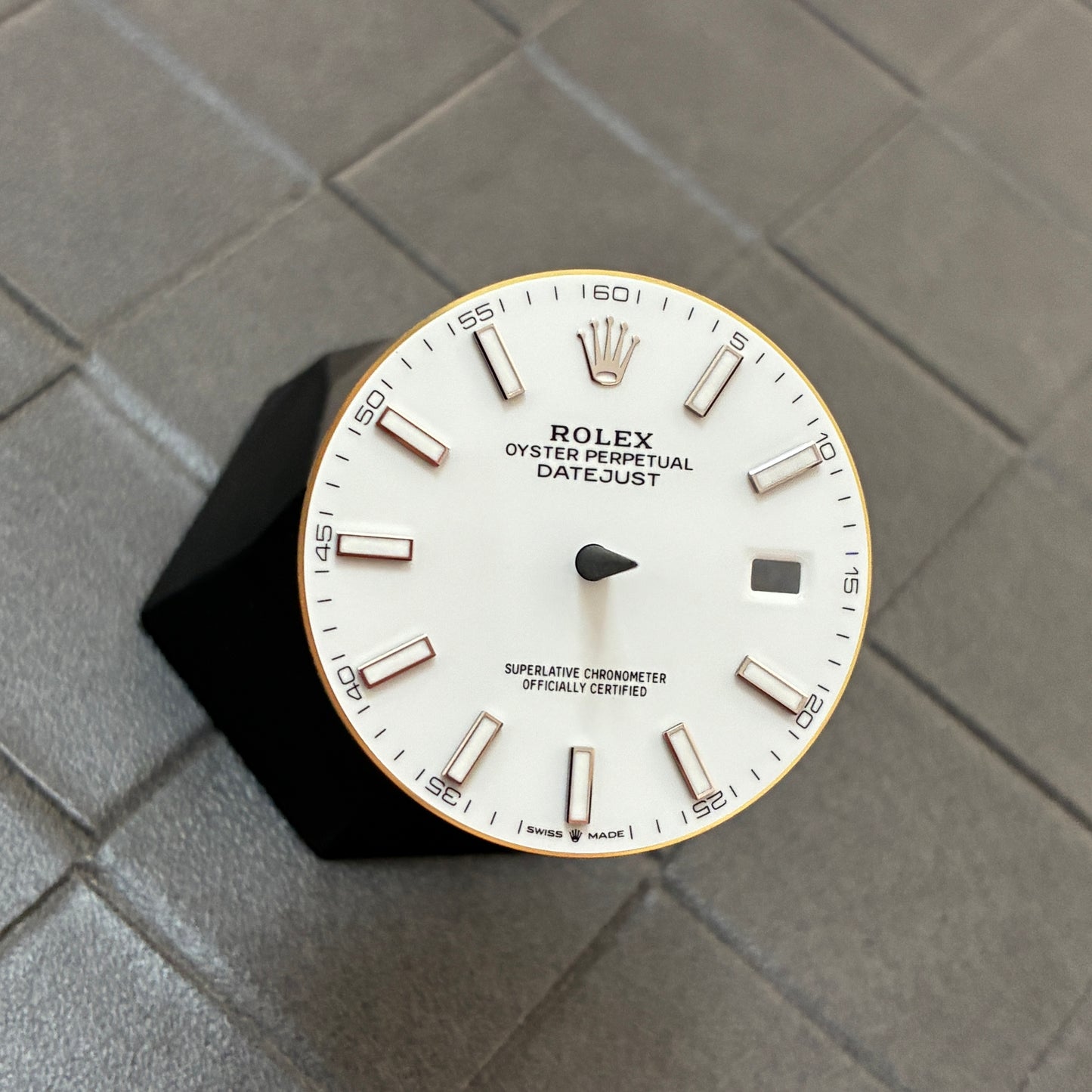 Authentic White Index Dial & Hands Set for Datejust 41mm (Reference 126300/126334)