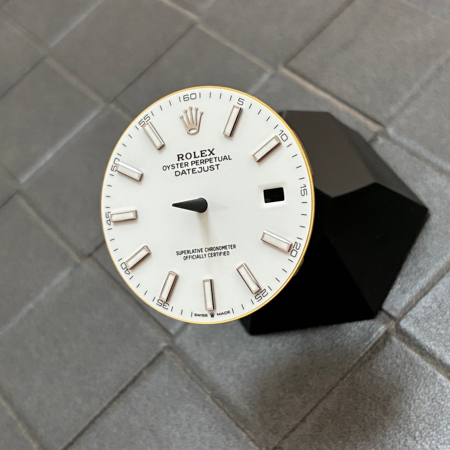 Authentic White Index Dial & Hands Set for Datejust 41mm (Reference 126300/126334)