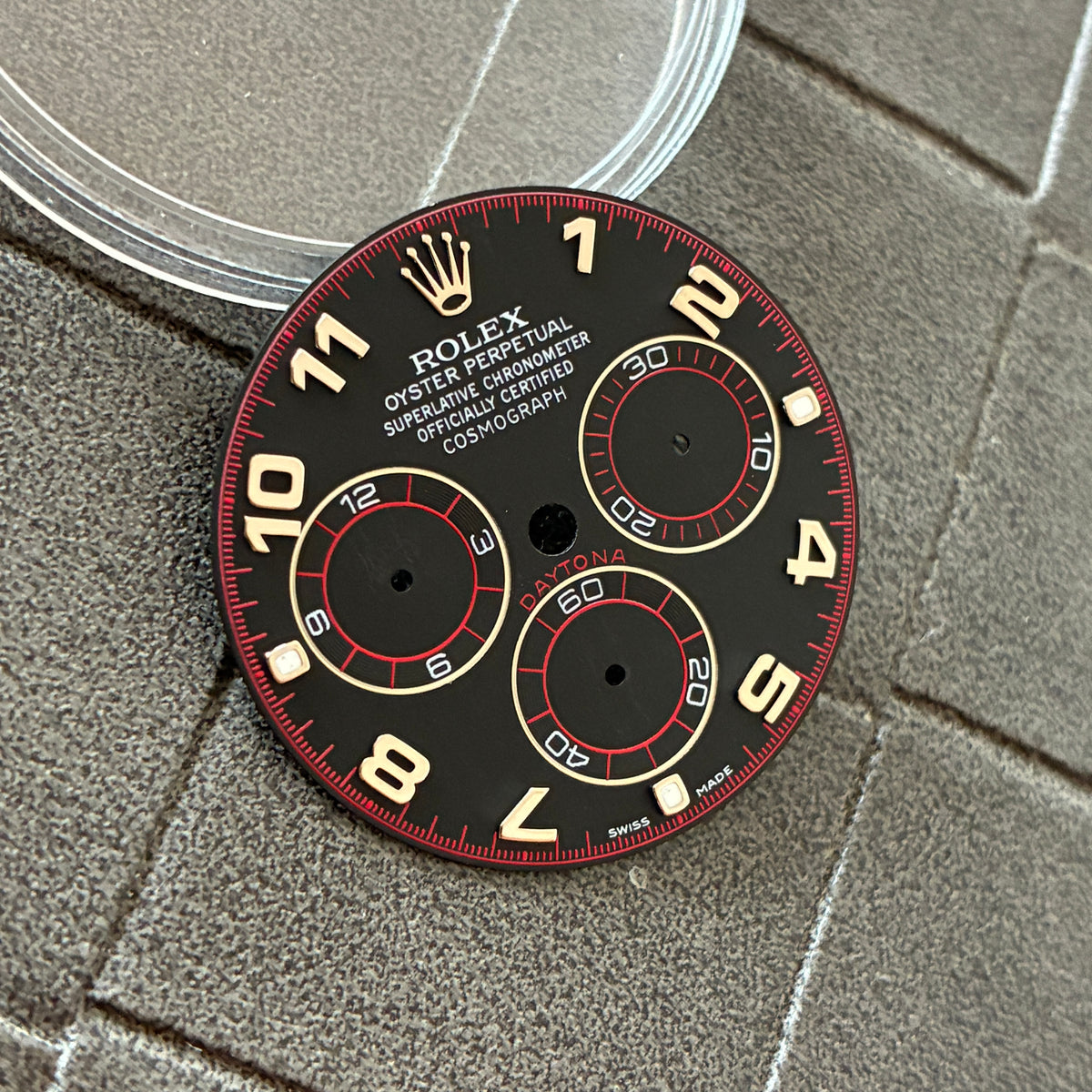 New Authentic Arab Black Racing Dial for Rolex Daytona White Gold (Ref. 116509)