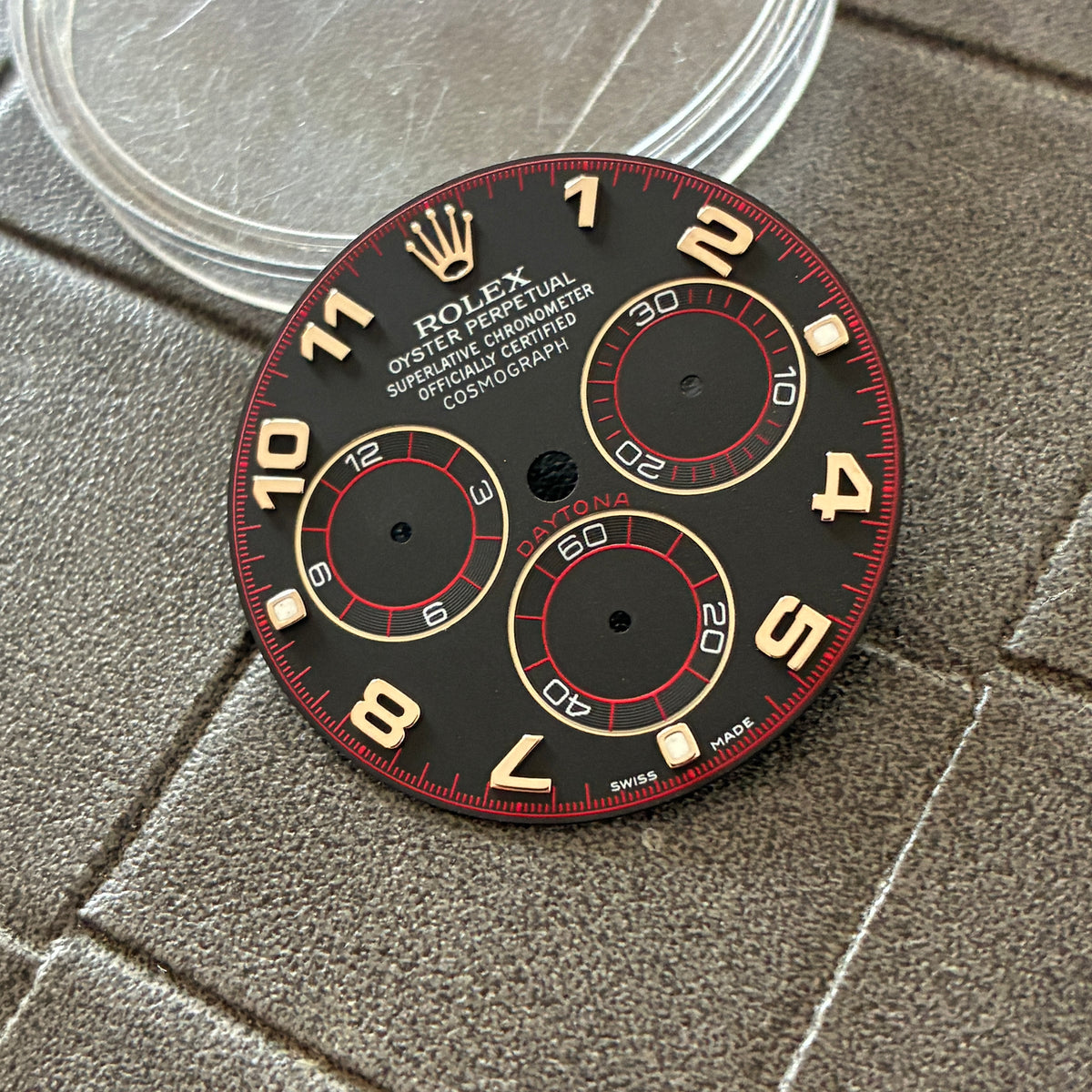 New Authentic Arab Black Racing Dial for Rolex Daytona White Gold (Ref. 116509)