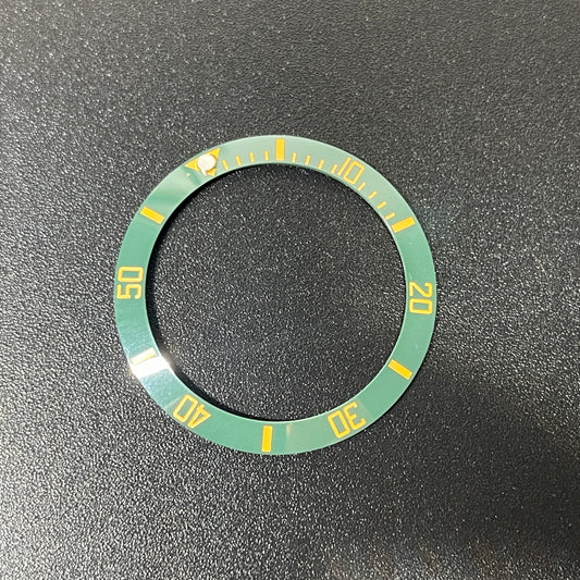 38mm Custom Green Ceramic Insert with gold numbers